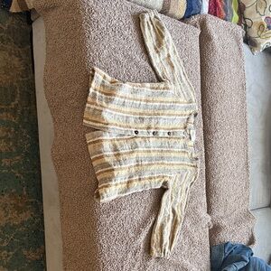 Striped Button-Up Women's Top Size M Mar Y Lana